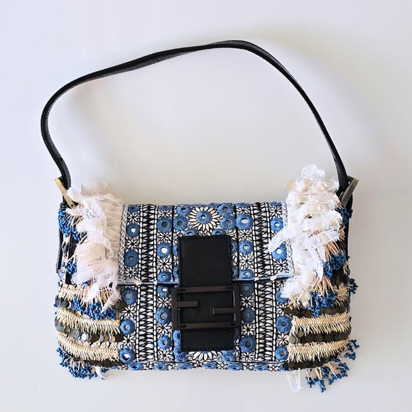 Fendi Baguette Beaded Fringe Mirror Detail - Picture 1 of 15